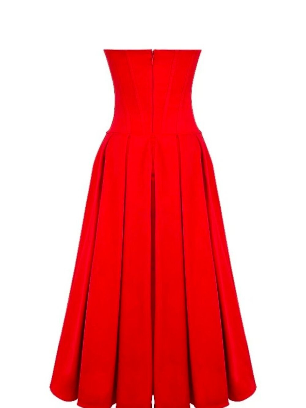 House of CB - Lady - Red Scarlet Corset Strapless Ballgown Dress - Picture 11 of 11